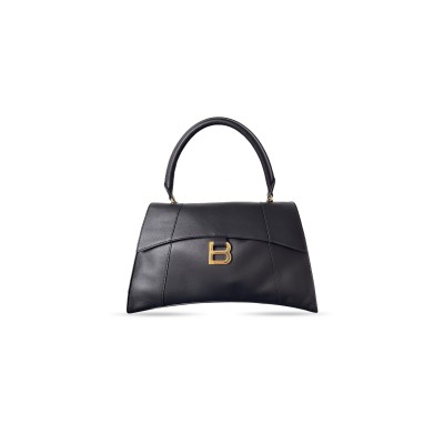 BALENCIAGA WOMEN'S HOURGLASS SOFT BAG MEDIUM IN BLACK 8107332ABF91000 (37*23.8*13.9cm)